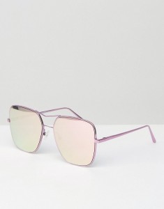 QUAY AUSTRALIA STOP AND STARE SQUARE AVIATOR WITH PINK MIRROR LENS