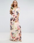 ASOS Soft Flutter Sleeve Maxi Dress