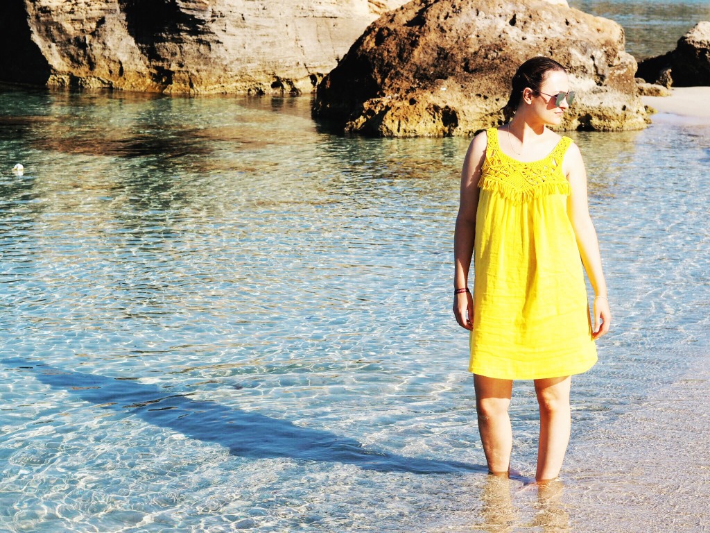 Yellow Beach Dress in Ibiza